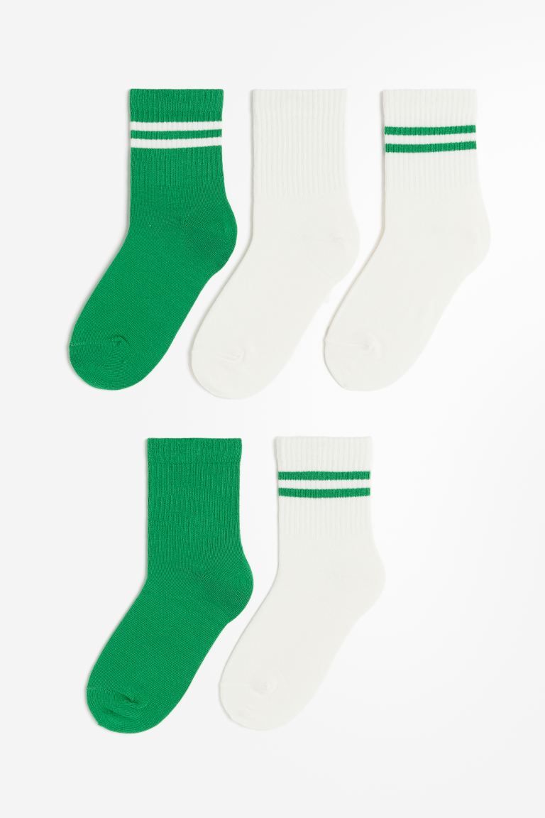 5 paar sokken - Groen/wit - DAMES | H&M NL | H&M (DE, AT, CH, DK, NL, NO, FI)