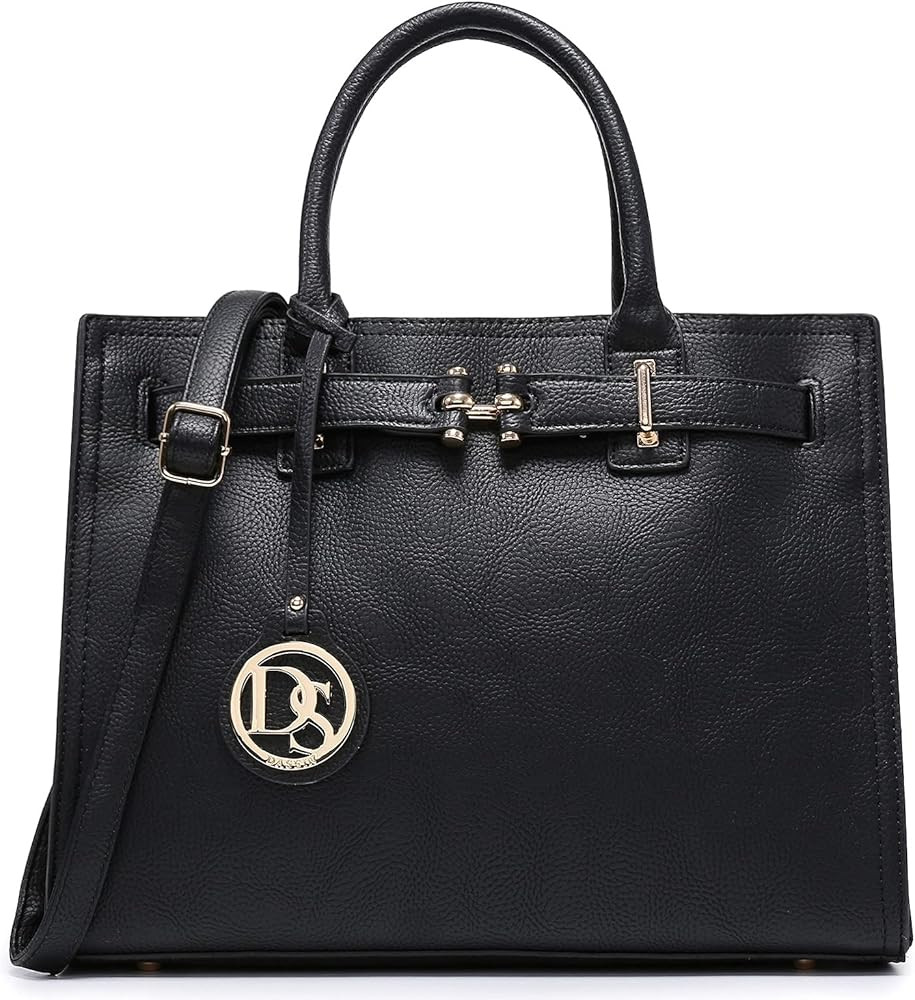 Dasein Women Satchel Purses Handbags Belted Top-handle Work Tote Shoulder Bags with Long Strap | Amazon (US)