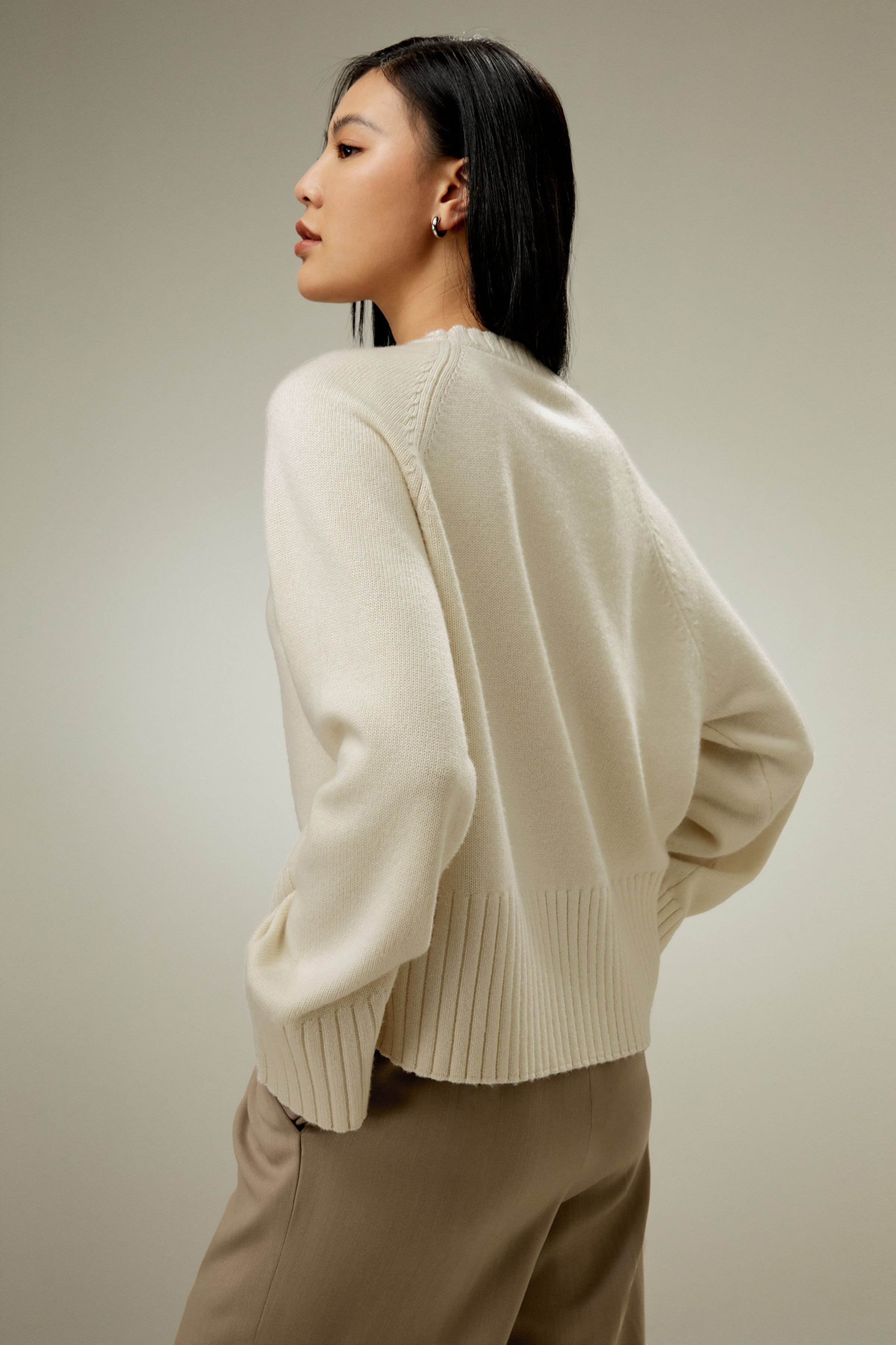 Oversized Gelato Wool-Blend Sweater | LILYSILK