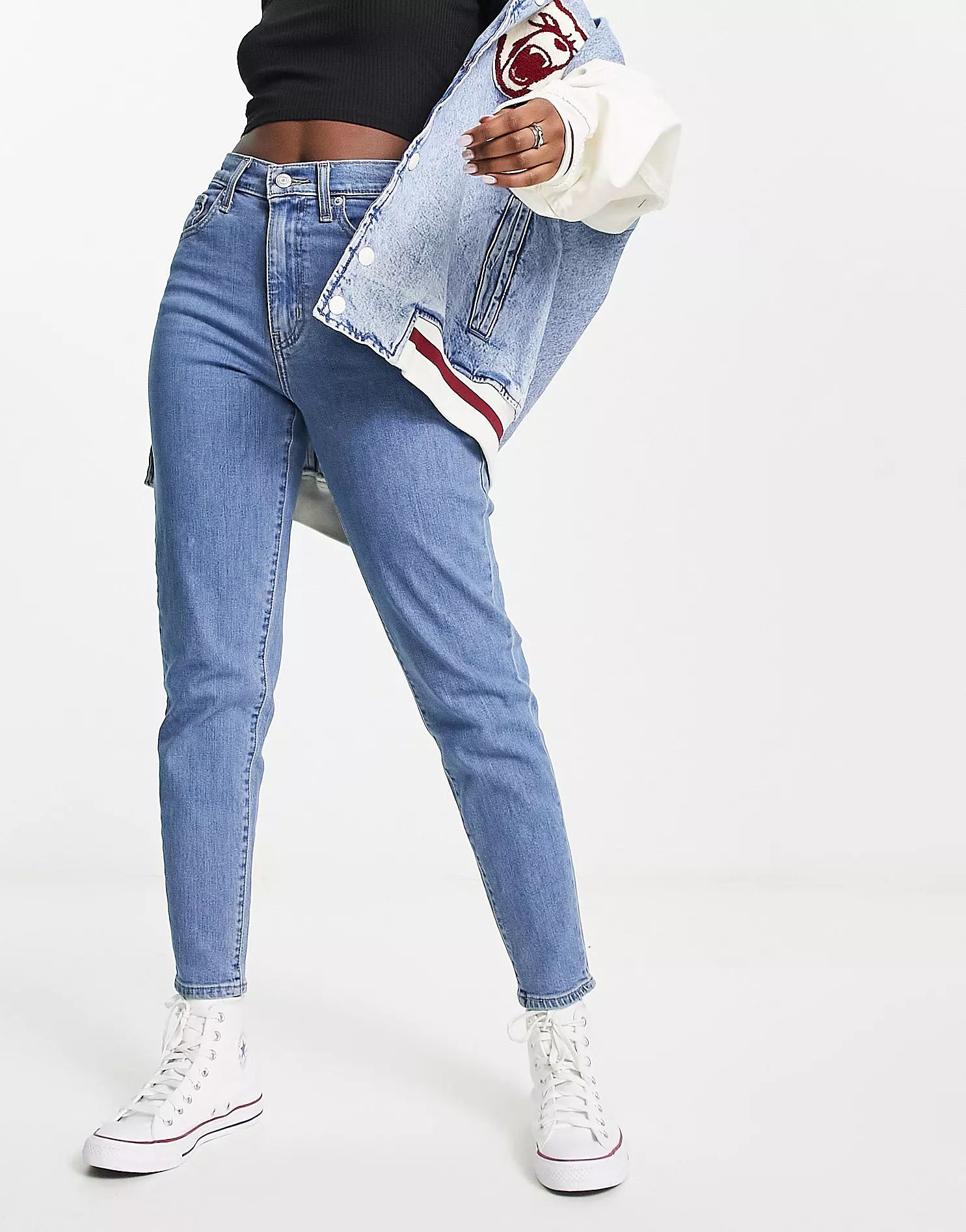 Levi's high waisted mom jeans in light wash | ASOS (Global)