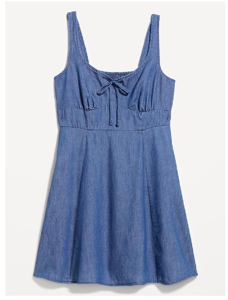 Fit & flare denim mini dress 🤍 such an easy throw-on piece for spring/summer — flattering, comfy, and mom-friendly 🙌🏽 multiple sizes available 

#LTKootd #LTKgrwm #LTKMidsize
