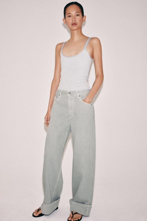 ZW COLLECTION MID-WAIST BAGGY JEANS | Zara UK