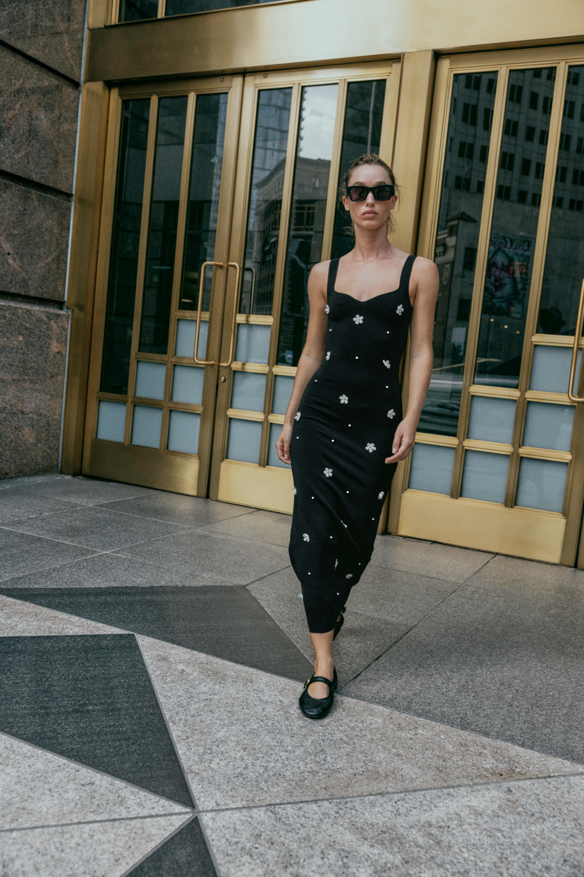 FLORAL STRETCH MIDI DRESS | Zara US