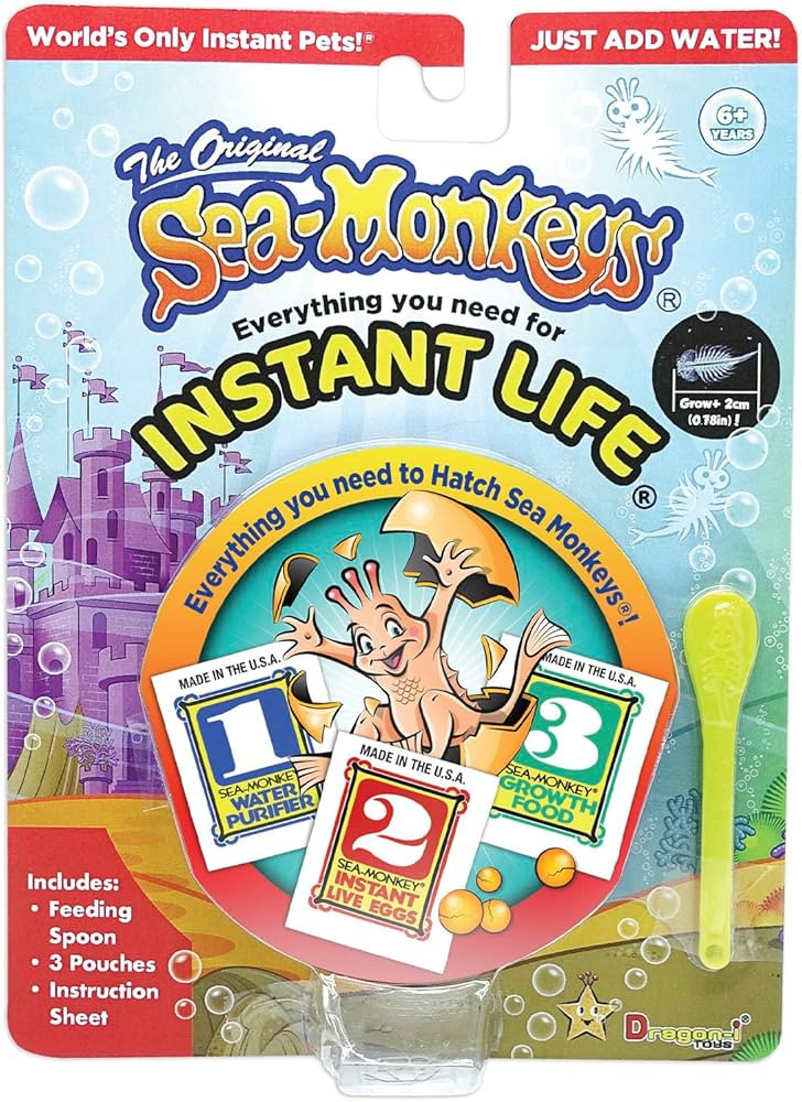 Sea-Monkeys® Instant Life - World's Only Instant Pets® - Ages 6+ (Pack of 1) | Amazon (US)