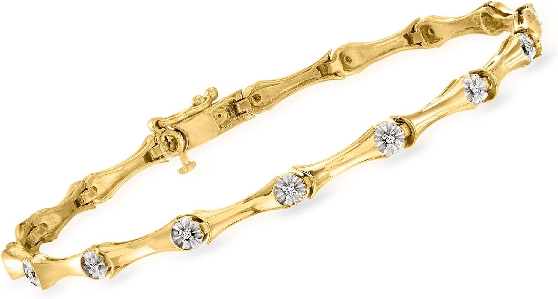 Ross-Simons 0.10 ct. t.w. Diamond Station Bracelet in 18kt Gold Over Sterling | Amazon (US)