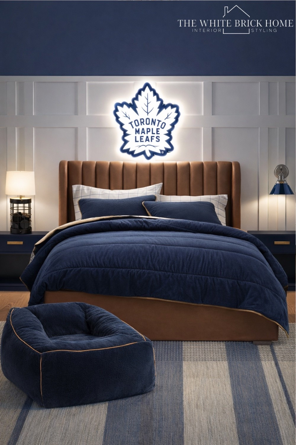 A hockey inspired bedroom that lets a teen show off his team spirit in a cool, elevated way. 

🖤🖤black

Teen, teen boy, teen bedroom, teen boy bedroom, boys room, boys bedroom, hockey, hockey bedroom, hockey themed bedroom, navy hockey bedroom, hockey room decor, hockey bedroom ideas, home decor, hockey wall light, boys room bed, boys room lamp, boys room rug, boys room chair, boys room bedding, boys room decor ideas, boys room design, hockey inspired bedroom, sports bedroom, sports themed room, navy boys room, kids bedroom decor, pottery barn teen, crate and kids 


#LTKHome #LTKKids #LTKSaleAlert