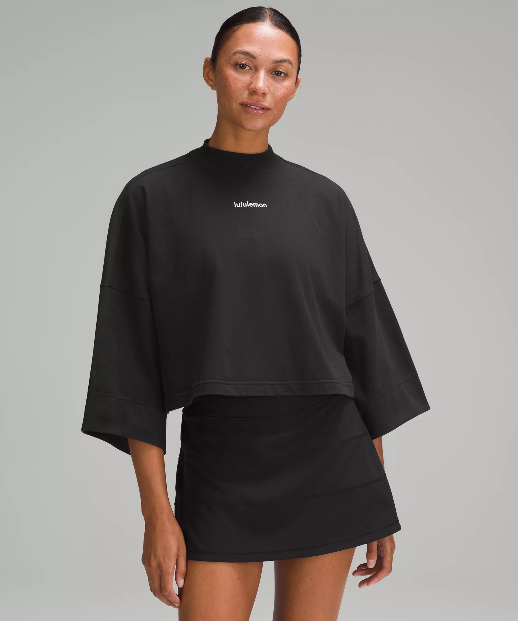 Heavyweight Cotton Cropped 3/4 Sleeve Shirt | Women's Long Sleeve Shirts | lululemon | Lululemon (US)