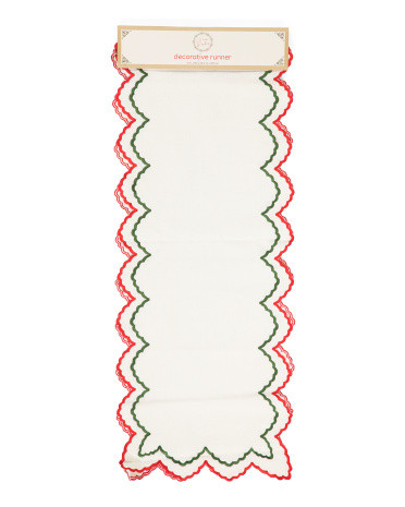 Crochet Cut Scalloped Border Table Runner | TJ Maxx