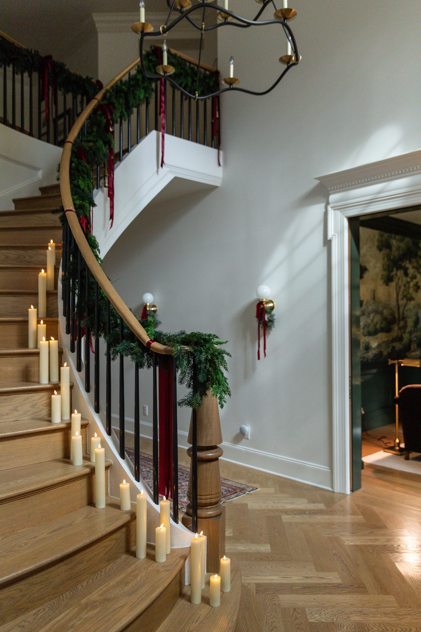 Today on ChrisLovesJulia.com we're talking about cozy Little Women vibes... like these flameless pillar candles on the entry stairs, can you imagine anything more cozy and romantic for the holidays?

@anthropologie #AnthroPartner 

 #LTKHoliday #LTKSeasonal #LTKHome