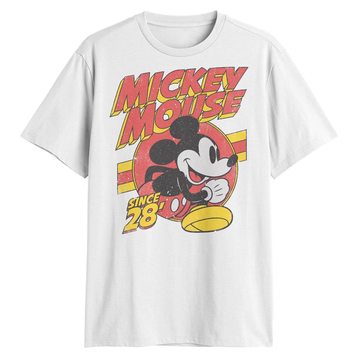 Men's Mickey Mouse Short Sleeve Graphic T-Shirt - White | Target