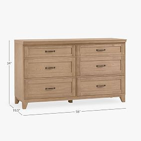 Hampton 6-Drawer Dresser (56w x 19.5d") | Pottery Barn Teen
