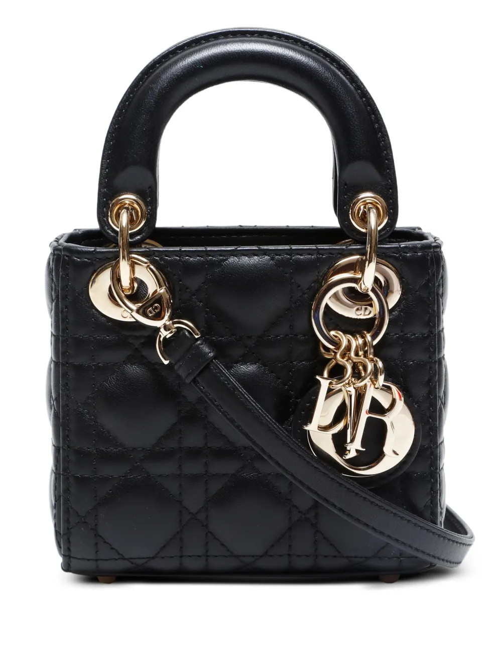 Christian Dior Pre-Owned 2010-2024 micro Lady tote bag - Black | Farfetch Global