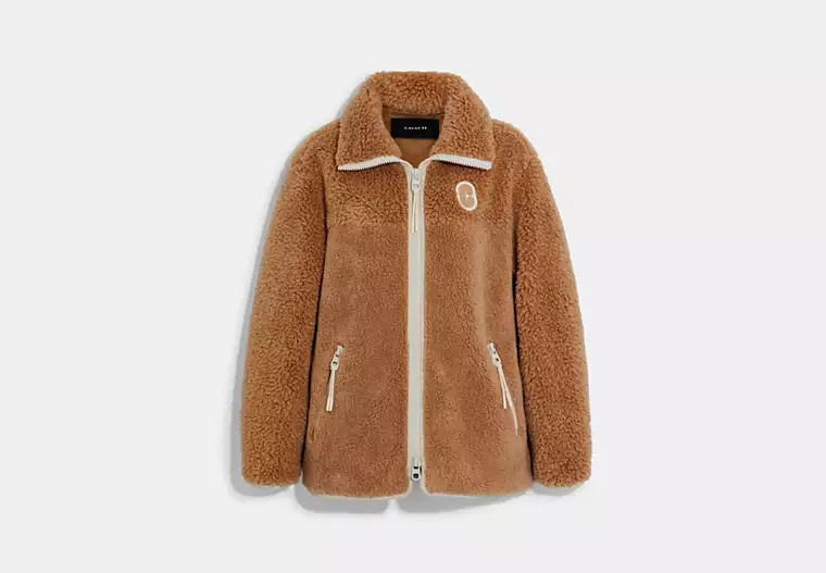 Tonal Sherpa Zip Up | Coach Outlet US