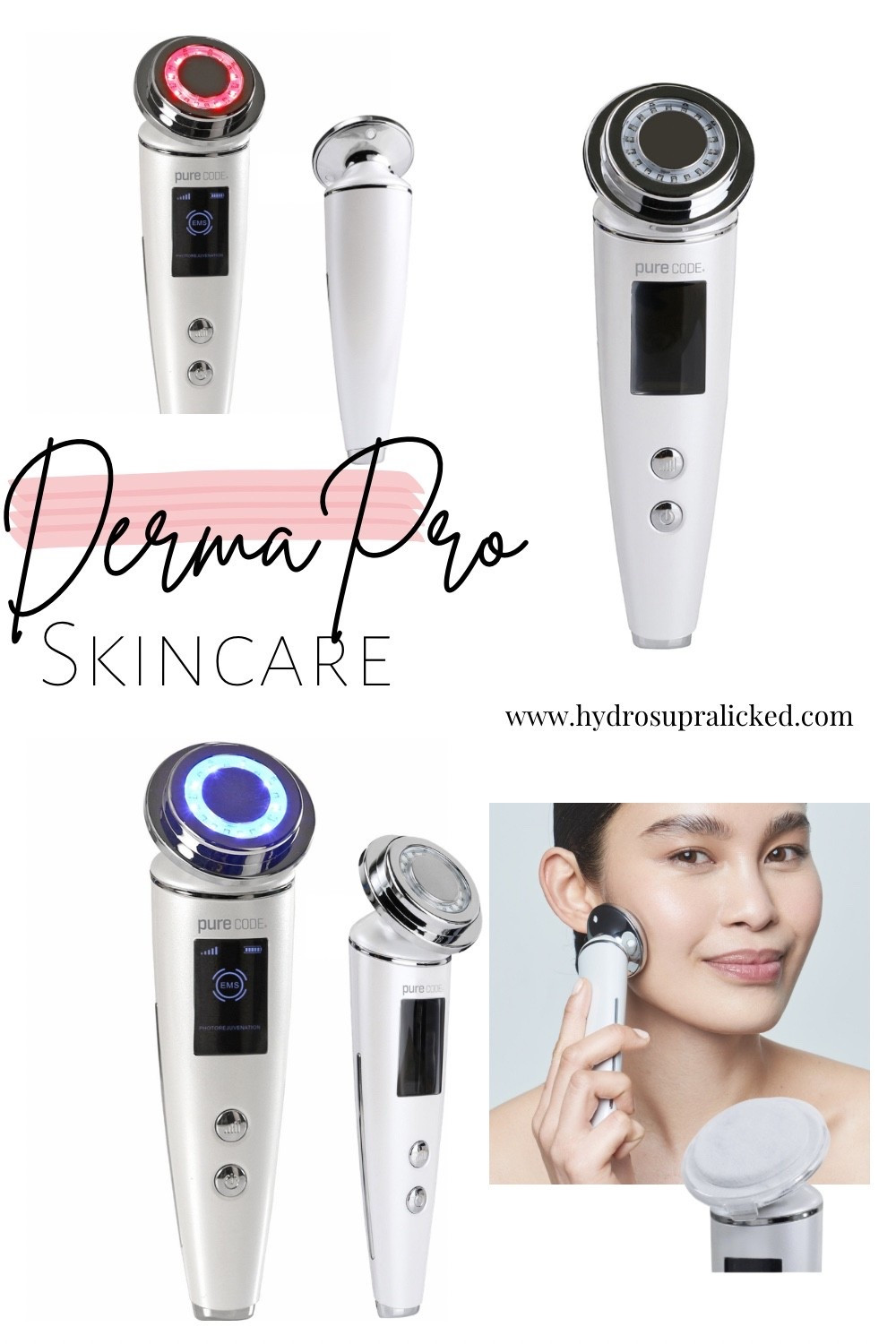 Lift contours. Smooth lines. Deep clean pores. Defend against signs of age. The Derma Pro skin care system brings you 4 high-impact skin innovations in 1 compact, easy-to-use device. 4 functions, 5 settings. Infinite Improvement.

#LTKBeauty #LTKOver40 #LTKFindsUnder100
