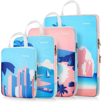 Compression Packing Cubes, 4pcs Expandable Storage Travel Luggage Bags Organizers, Travel Cubes Suitcase Carry 4PCS Pink 4PCS (XL+L+M+S) | Target