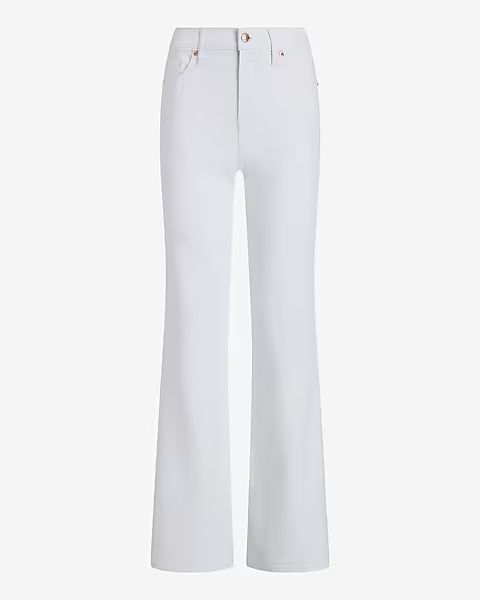 Mid Rise White '70s Flare Jeans | Express
