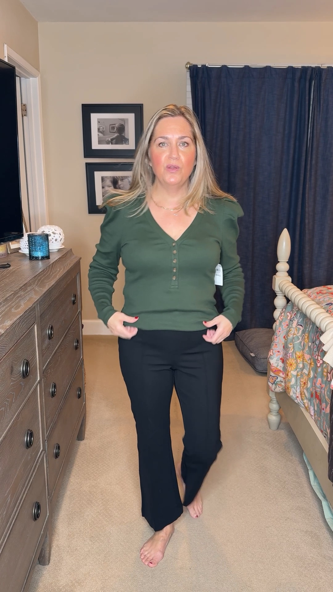 Kind of obsessed with a kick flare pant right now. I feel like they’re very comfortable and very chic and it can easily be styled up or down.  These are currently on sale for under $50. 

#LTKootd #LTKdayinmylife #LTKOver40