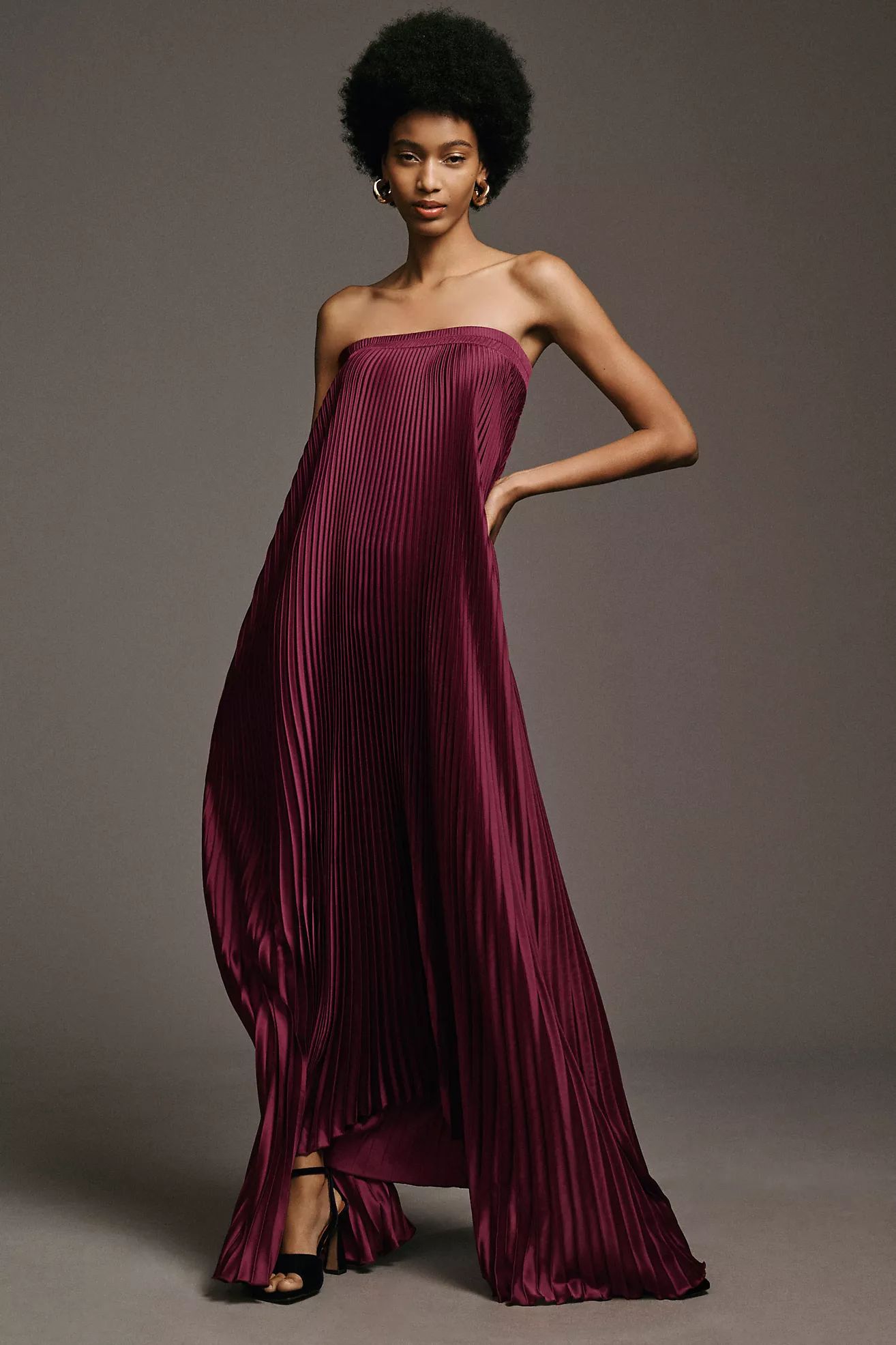 L'IDÉE Elle Strapless Pleated Gown | Anthropologie (US)
