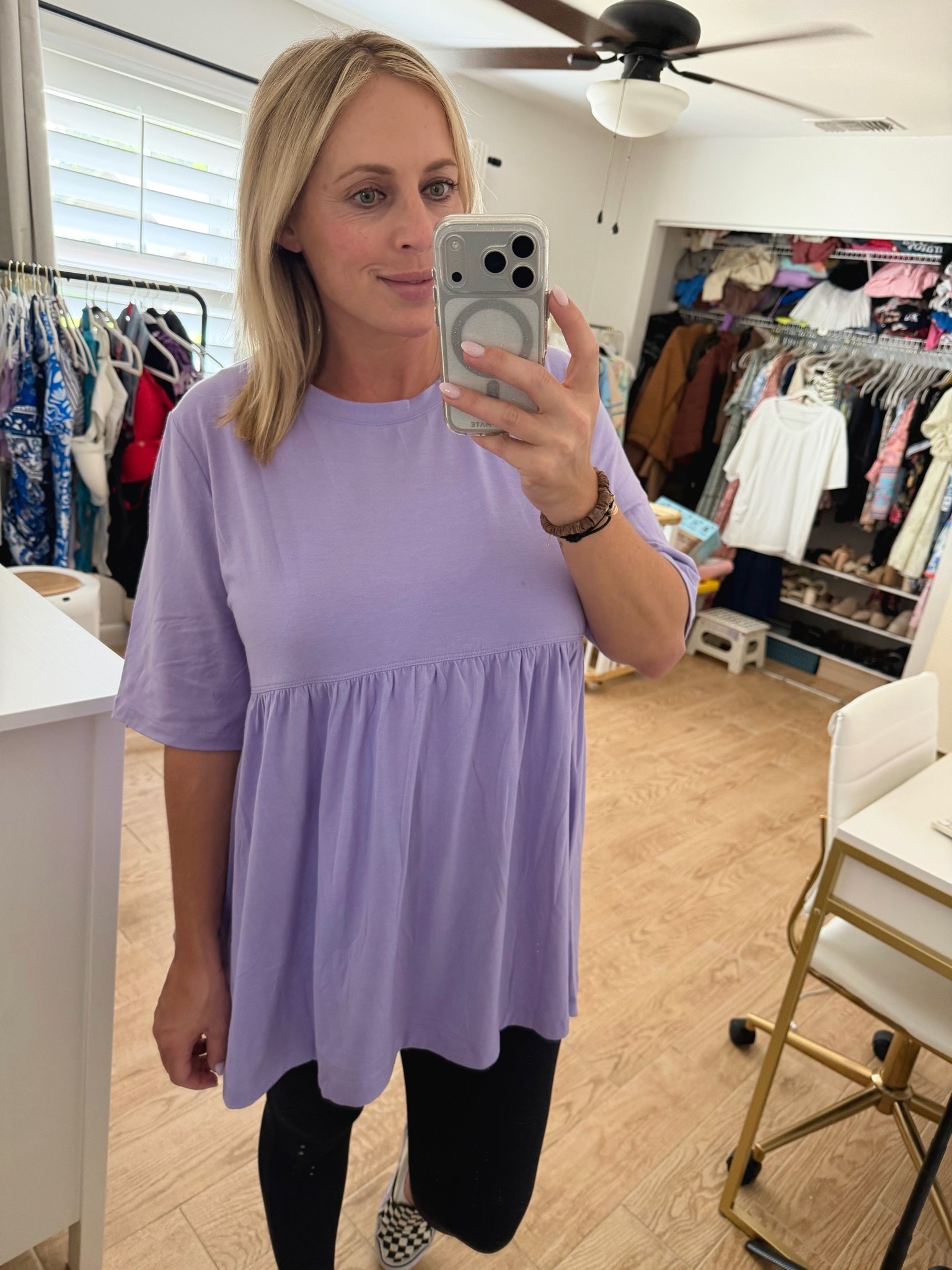 Summer outfit. Wearing XL in tunic and leggings at 24 weeks pregnant.

#LTKootd #LTKBump #LTKSeasonal