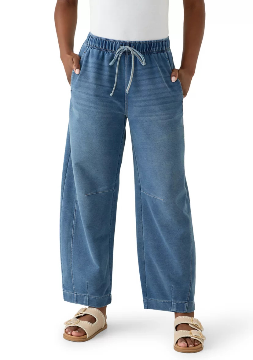 Women's Knit Barrel Jeans | Belk