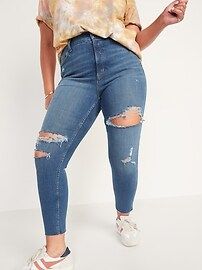 Extra High-Waisted Rockstar 360° Stretch Ripped Super Skinny Jeans for Women | Old Navy (US)
