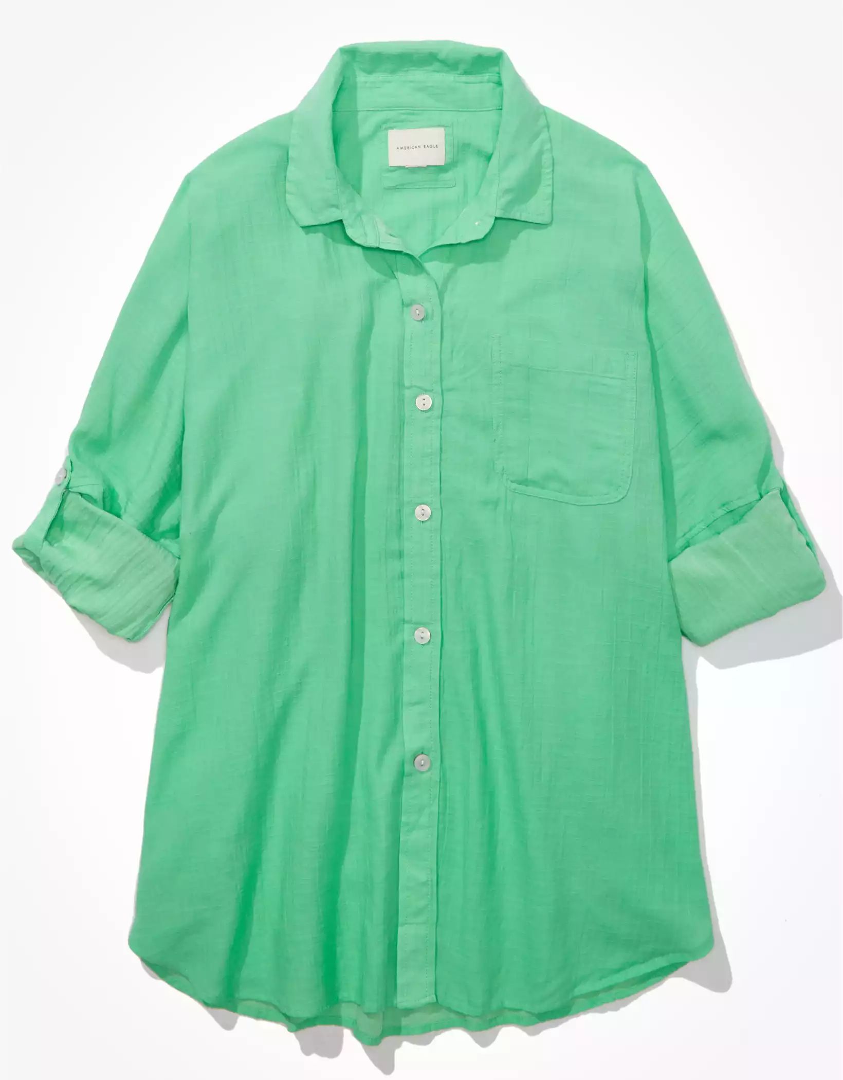 AE Go Big Oversized Shirt | American Eagle Outfitters (US & CA)