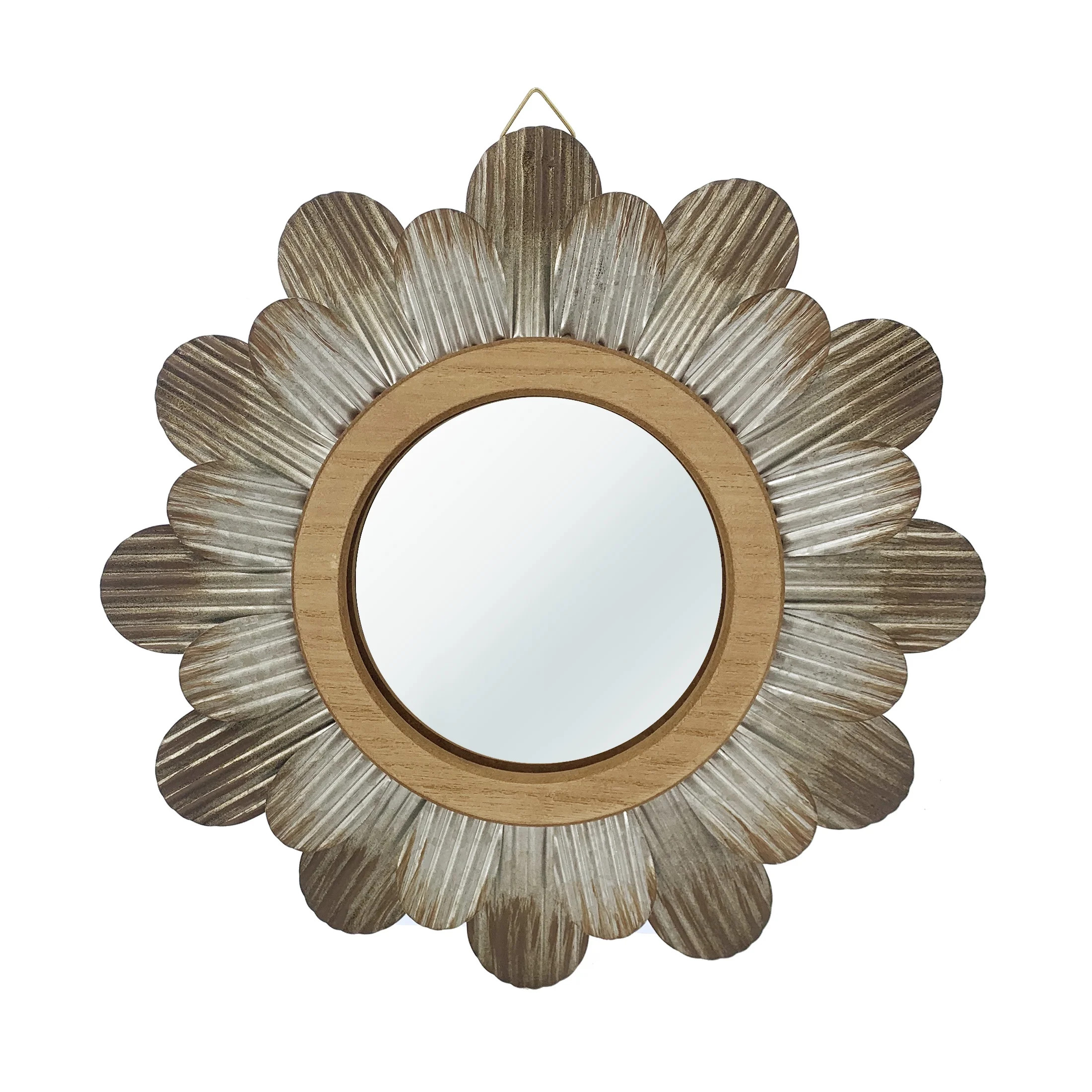 Way to Celebrate Spring 13.75" Metal Daisy Décor Mirror | Walmart (US)
