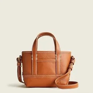 J.Crew Mini Montauk crossbody tote bag in Leather | Poshmark