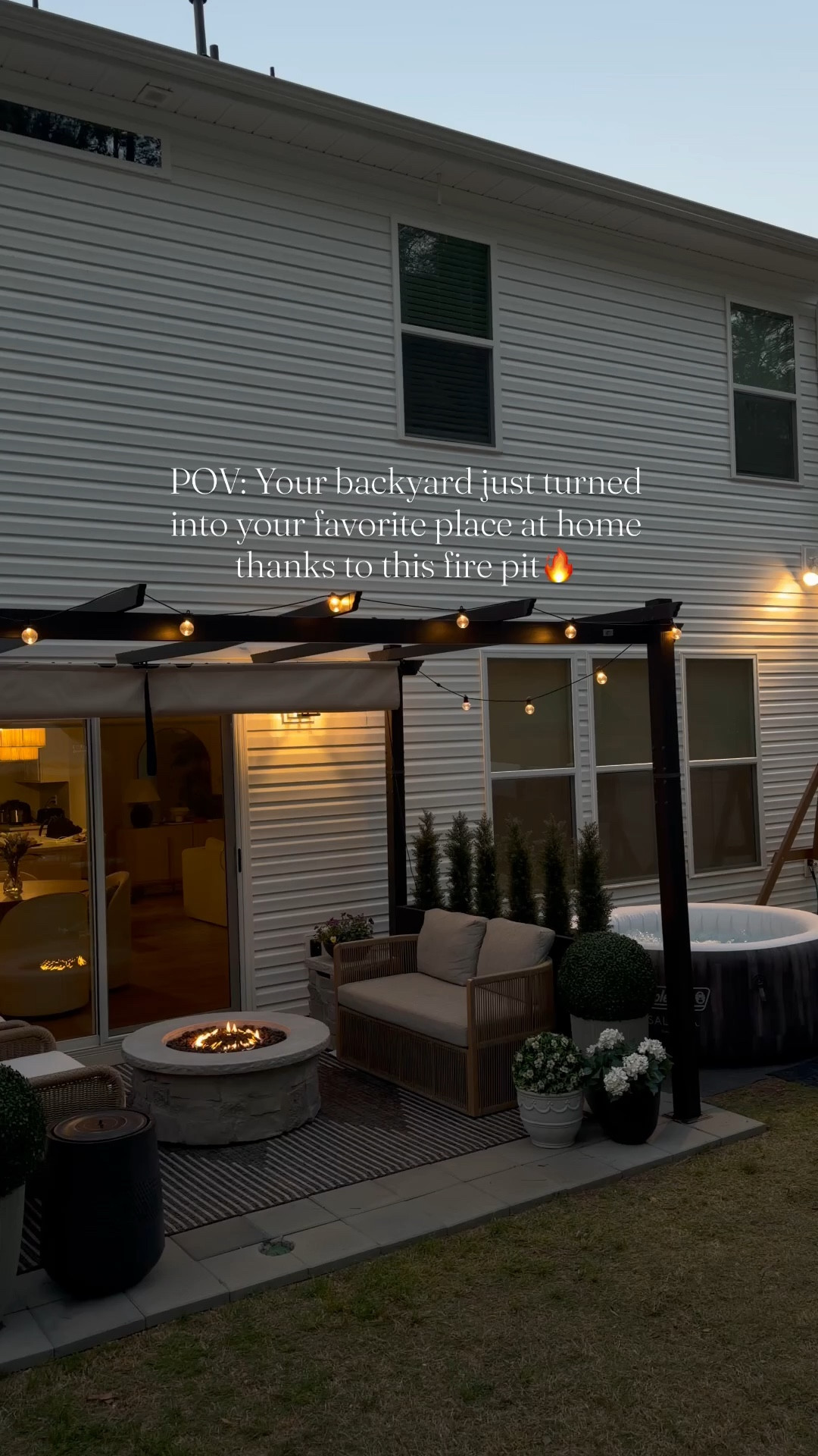 This fire pit just transformed my entire backyard 🤍🔥

Discount code: REALSAVINGS for 15% off the entire Real Flame outdoor fire and furniture assortment

And don’t even get me started on these chairs — so comfy, so cute, I could sit here all night 🫶🏼

This is your sign to romanticize your backyard 🌙✨

#backyardgoals #cozyhome #firepitvibes #outdoorliving #backyardmakeover #cozyvibes #homedecor #neutralhome #patioinspo #backyardinspo #cozycorners #outdoordecor #simpleliving #slowliving #wabisabi #scandinavianstyle #homeinspo #reelsviral #viralreels #fyp 

#LTKSeasonal #LTKHome #LTKSwim