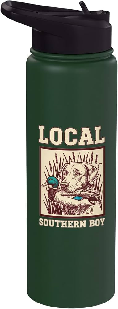 Local Southern Boy Hunting Retriever Graphic Stainless Steel Insulated Water Bottle | Amazon (US)