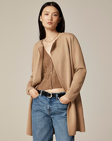 Juliette collarless sweater-blazer | J. Crew US