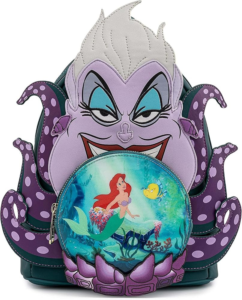 Loungefly Disney Villains Scene Ursula Crystal Ball Womens Double Strap Shoulder Bag Purse, One S... | Amazon (US)