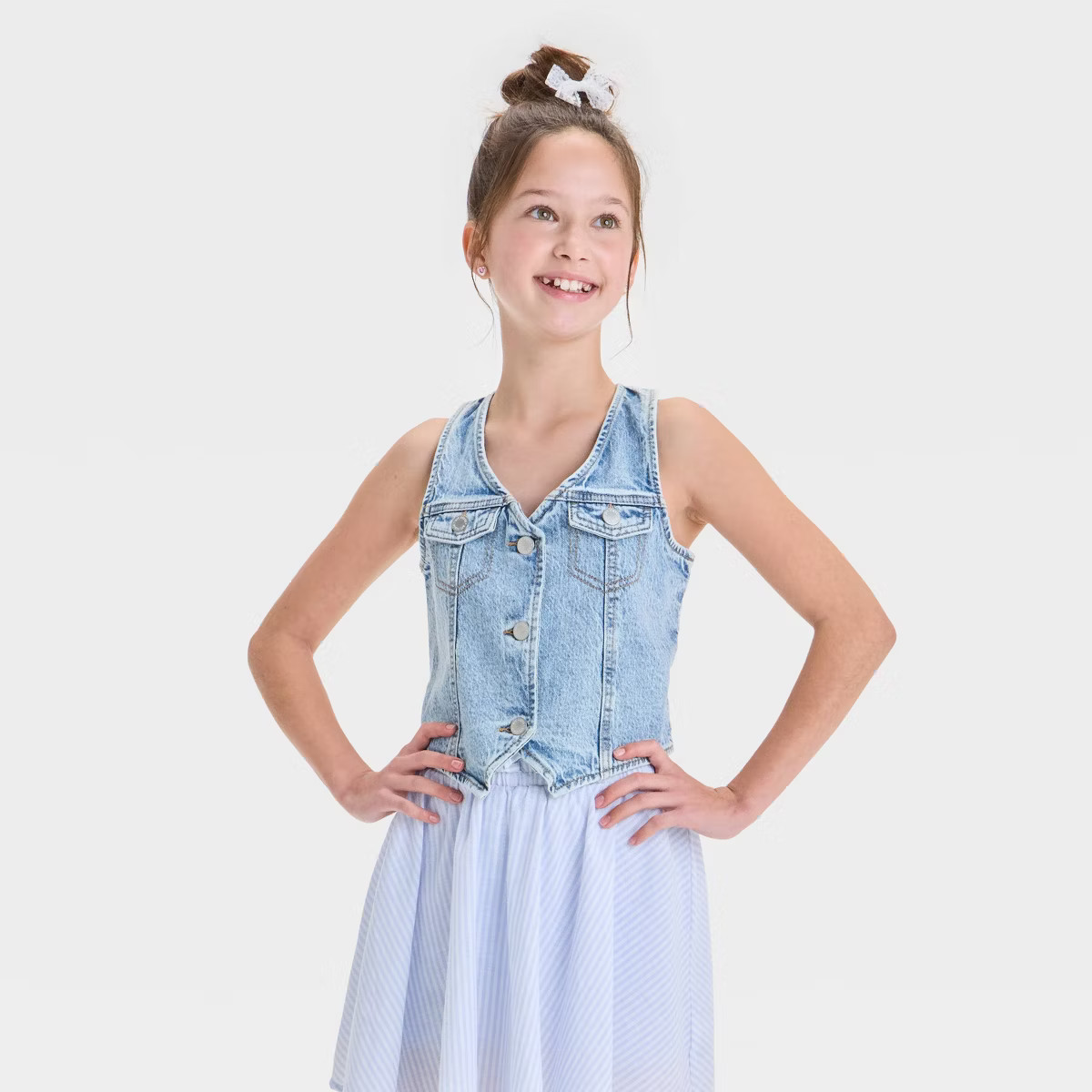 Girls' Denim Vest - art class™ | Target