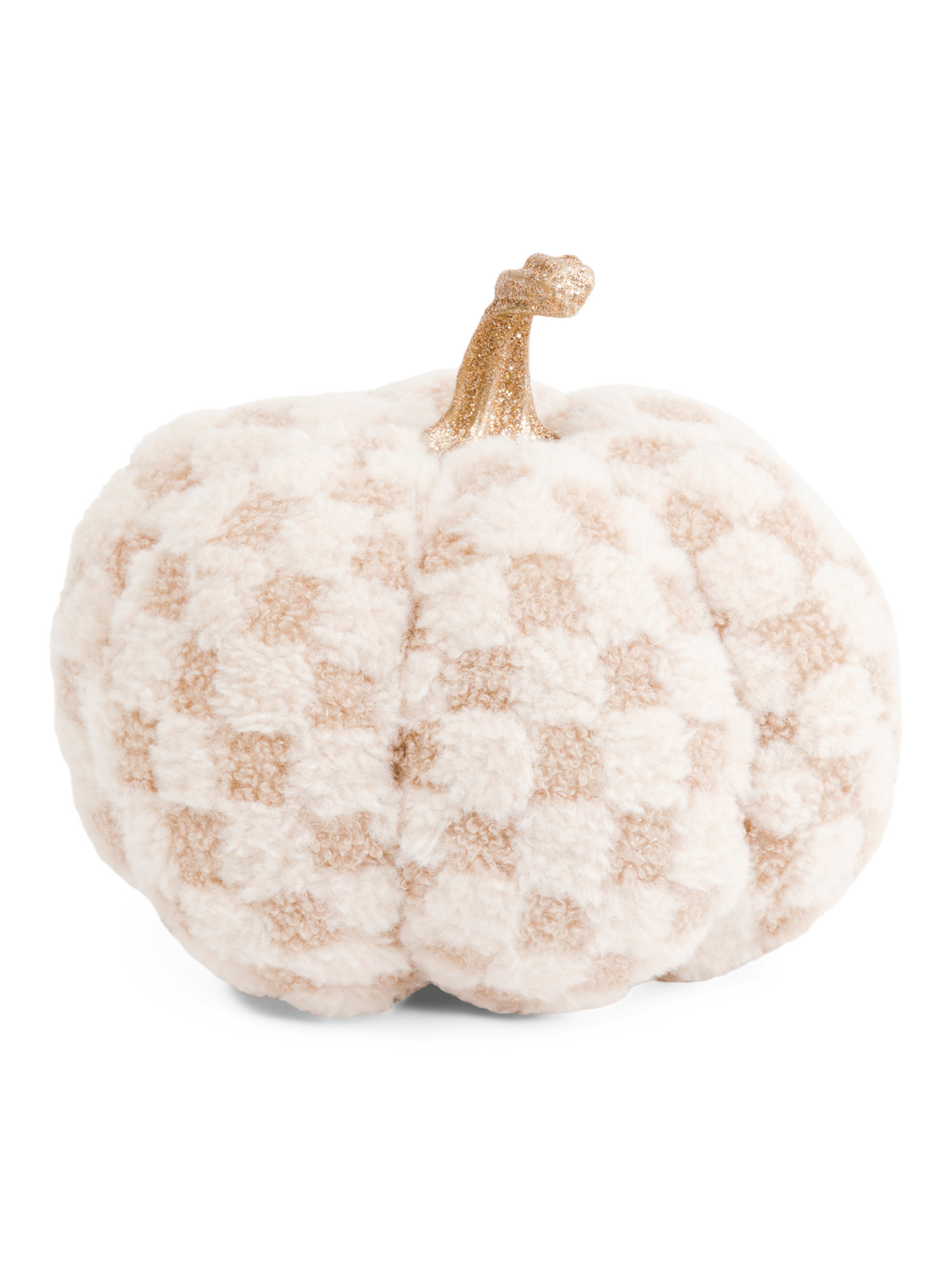 Plush Checkerboard Pumpkin | TJ Maxx