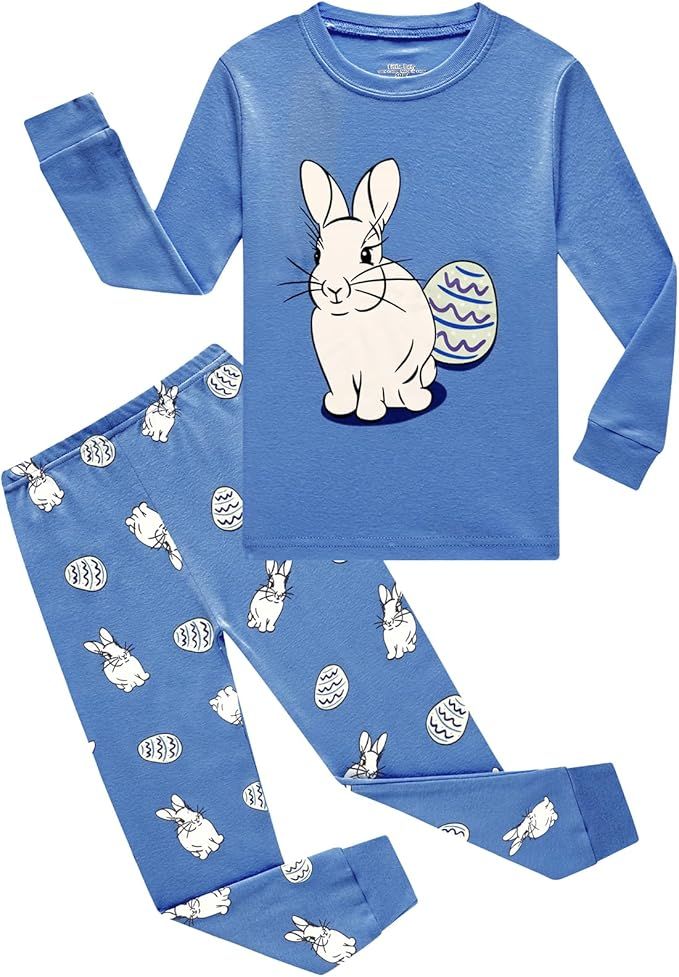 100% Cotton Boys Pajamas Long Sleeve Toddler Boys Pjs Kids Sleepwear Sets18months-18years | Amazon (US)