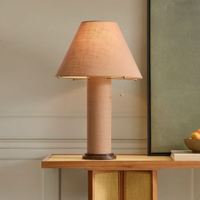 Pierce & Ward Linen Table Lamp (25") | West Elm (US)
