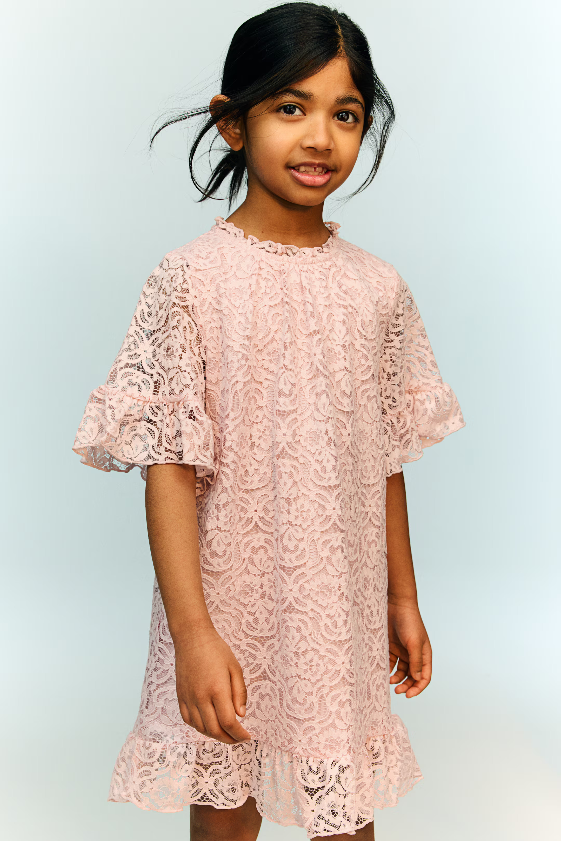 Ruffle-Trimmed Lace Dress | H&M (US + CA)
