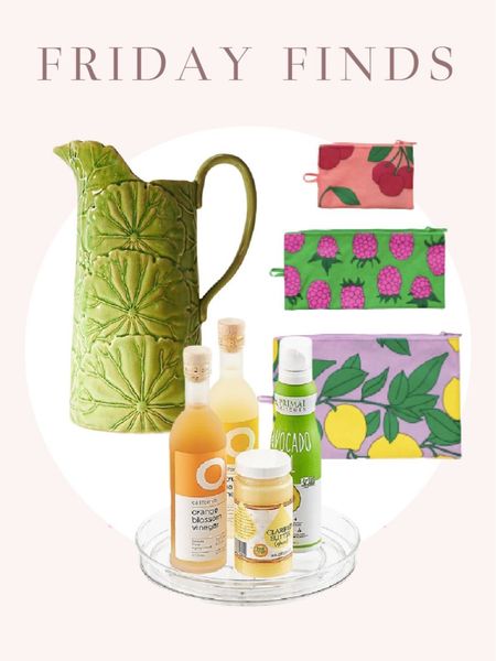 A cute spring pitcher, fruity zip bags, and the best acrylic turn table for your pantry!

#LTKFind