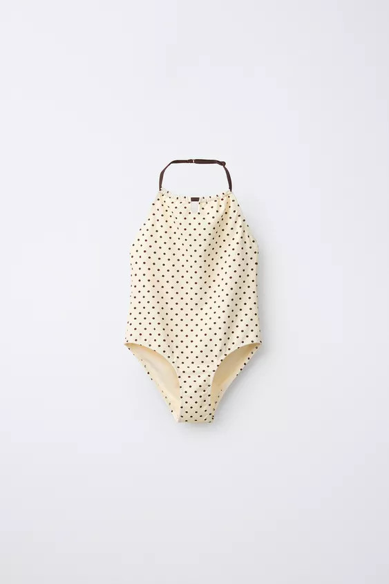 6-14 YEARS/ POLKA DOT HALTER SWIMSUIT | Zara US