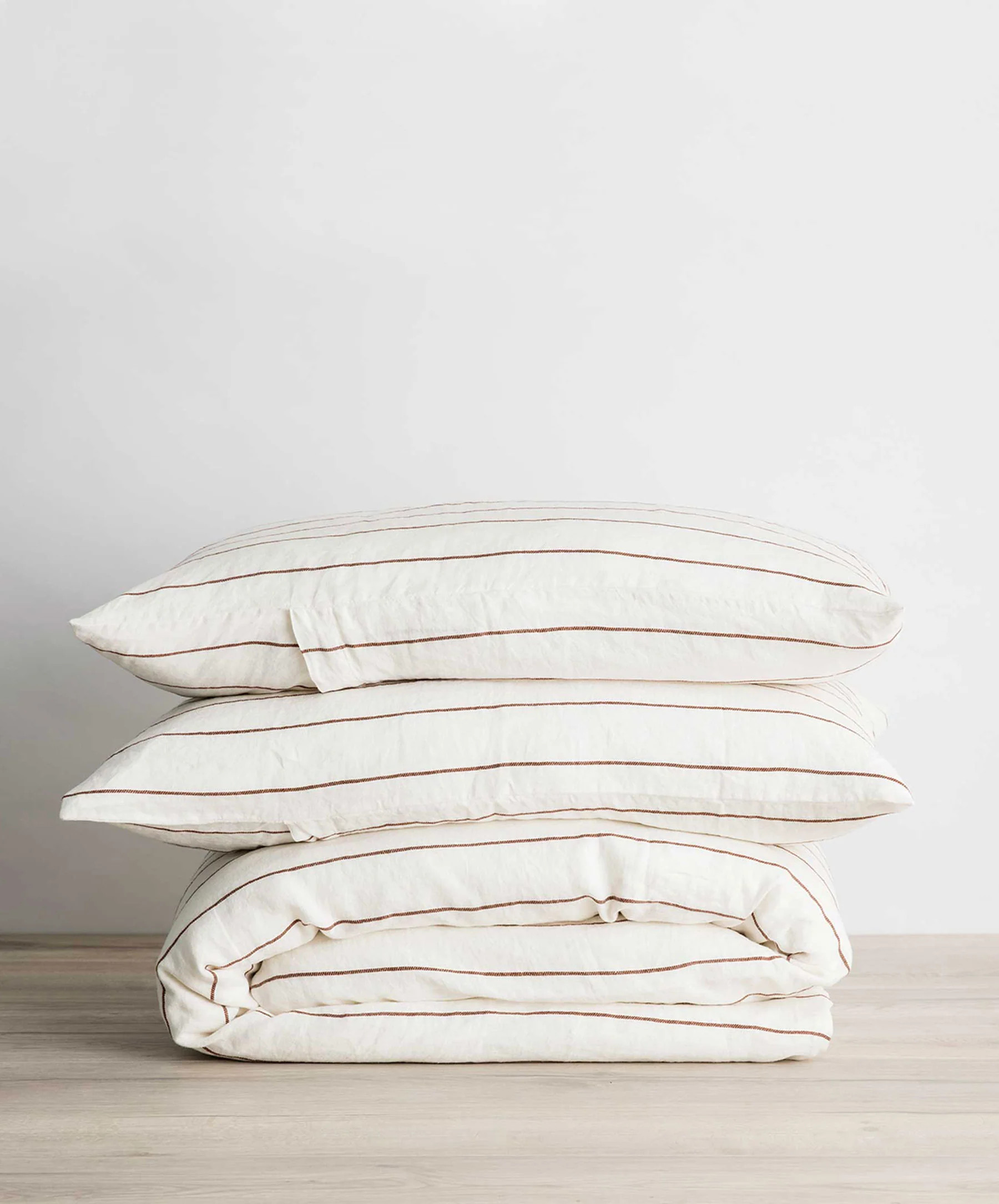 Linen Duvet Cover Set - Cedar Stripe | CULTIVER US