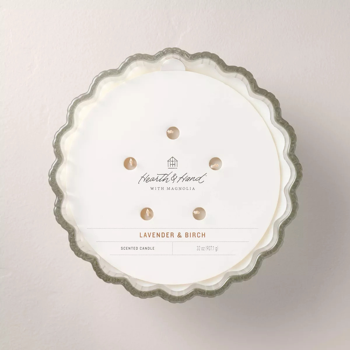 5-Wick Tinted Glass Lavender and Birch Ribbed Jar Candle Clear 28oz - Hearth & Hand™ with Magno... | Target