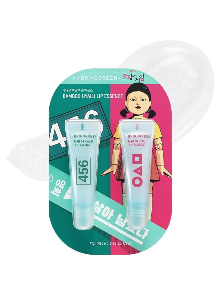 BRING GREEN X NETFLIX SQUID GAME Edition Bamboo Hyalu Lip Essence 11g*2ea Double Set | Amazon (US)