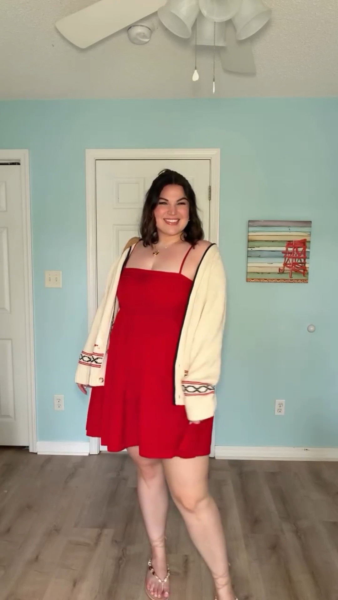 Midsize vacation outfit 🏝️☀️

dress: size large tall
cardigan: size large
sandals: similar*

#LTKMidsize #LTKTall #LTKSeasonal