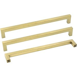 Goldenwarm Brass Gold Cabinet Pulls 18" - 5 Pack | Amazon (US)