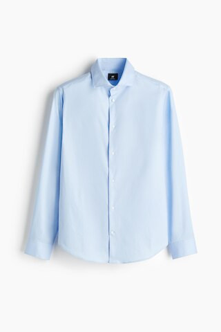 H & M - Slim-Fit Cotton Shirt - Blue | H&M (US + CA)