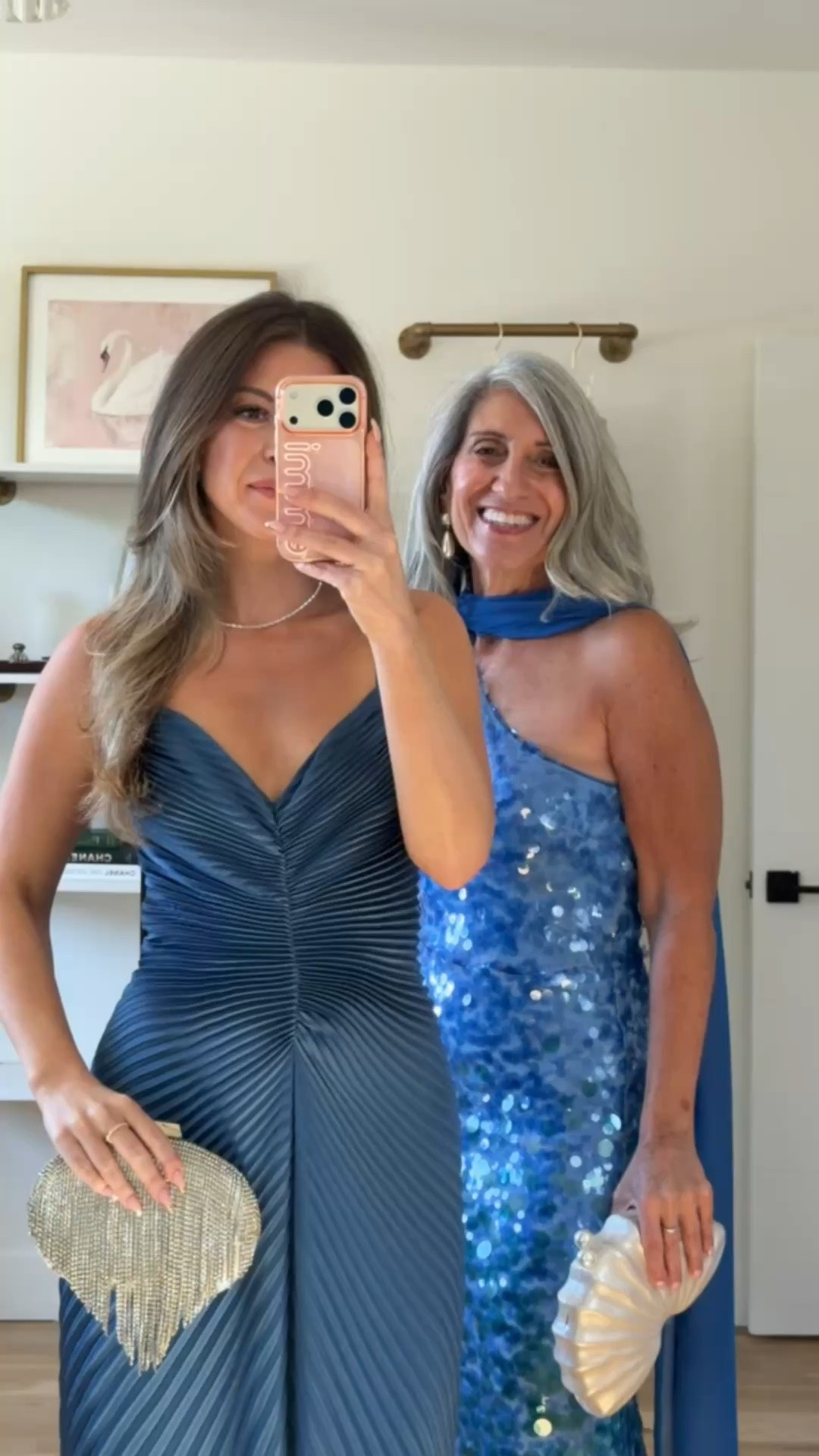 slate blue pleated satin gown with a V-neckline, blue sequin gown with a one-shoulder neckline and attached scarf drape mom and me formal wedding guest and mother of the bride dresses 💍

revolve code: tulip

I’m 5’4” and wear a size small/2 

mom is 5’4” and wears a medium/6

fall wedding guest dresses, wedding guest dresses, cocktail dresses, semi-formal dresses, black tie wedding guest dresses, destination wedding guest dresses, garden party dresses, wedding guest outfit ideas, mom & me outfits, mom & me dresses, matching outfits, mother daughter outfits, family photo outfits, wedding guest dresses, mother of the bride, mother of the groom, wedding guest outfit ideas

#LTKWedding #LTKSeasonal #LTKU