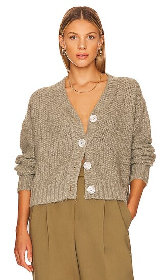 Lovers + Friends Lili Button Front Cardigan in Moss | Revolve Clothing (Global)