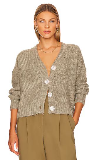 Lovers + Friends Lili Button Front Cardigan in Moss | Revolve Clothing (Global)