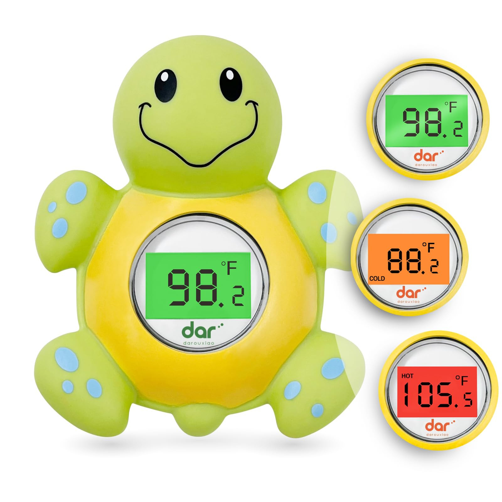 Baby Bath Thermometer, Digital Water Temperature Thermometers with 3 Color Backlit and Temperatur... | Amazon (US)