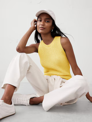 Textured Ribbed Sweater Tank | Banana Republic Factory